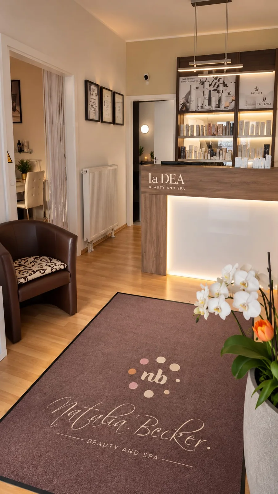Eingangsbereich und Empfang im Institut la DEA